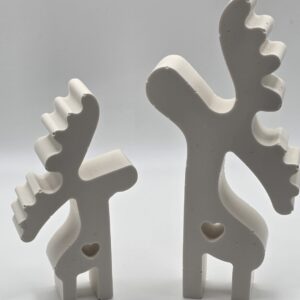 Renne maman & bébé – avec cœurs