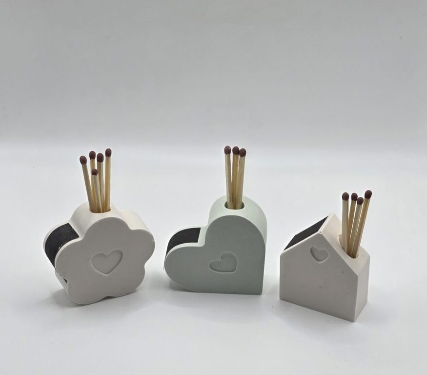 Porte allumettes – Maison, cœur, nuage