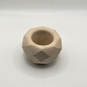 Pot facetté marbré beige